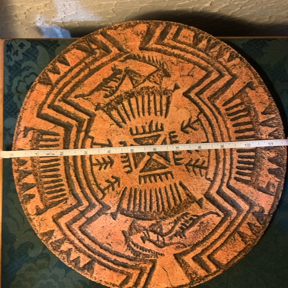 Earthy Geometric Pattern Plate - Picture 4 of 6